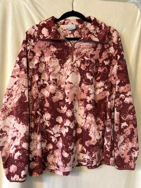 Columbia Pink and Burgundy Fleece Pullover